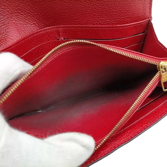 602305BB (X4) Louis Vuitton Wallet Long Red Monogram Empreinte - Picture 6 of 10